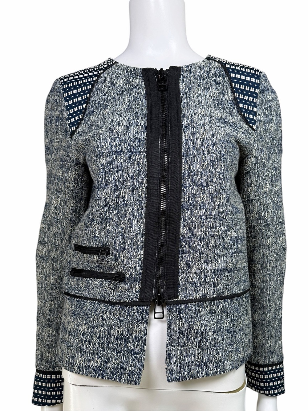 DAY Birger et Mikkelsen Textured Tweed Zip Jacket Scandinavian Size 36 - Picture 2 of 11